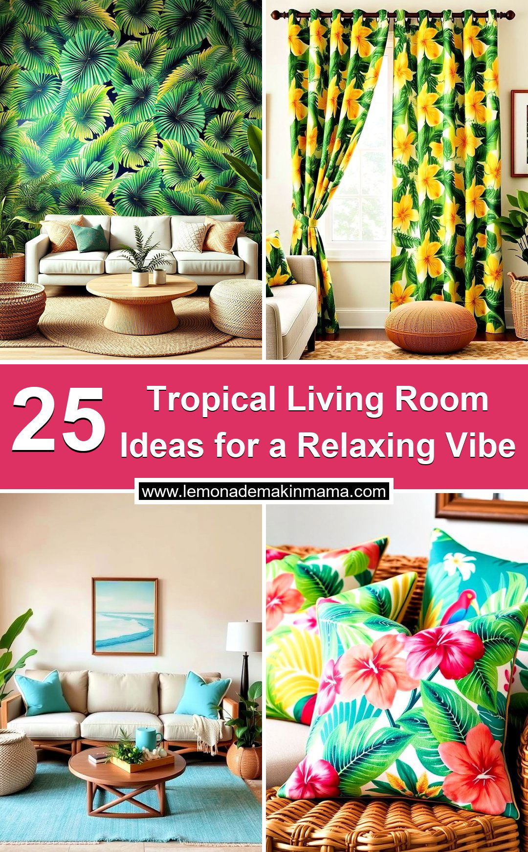 Tropical Living Room Ideas for a Relaxing Vibe