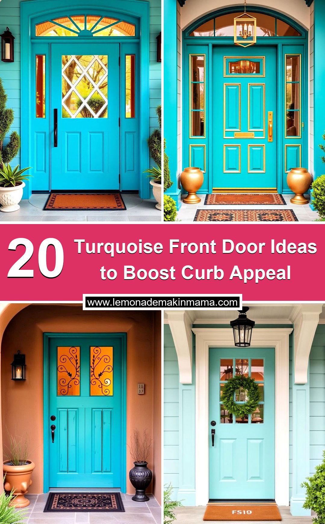 Turquoise Front Door Ideas to Boost Curb Appeal