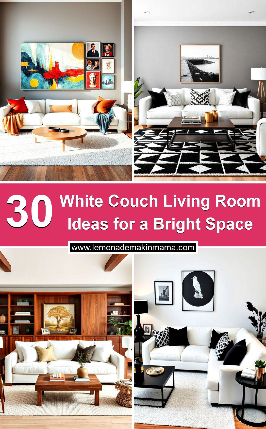 White Couch Living Room Ideas for a Bright Space