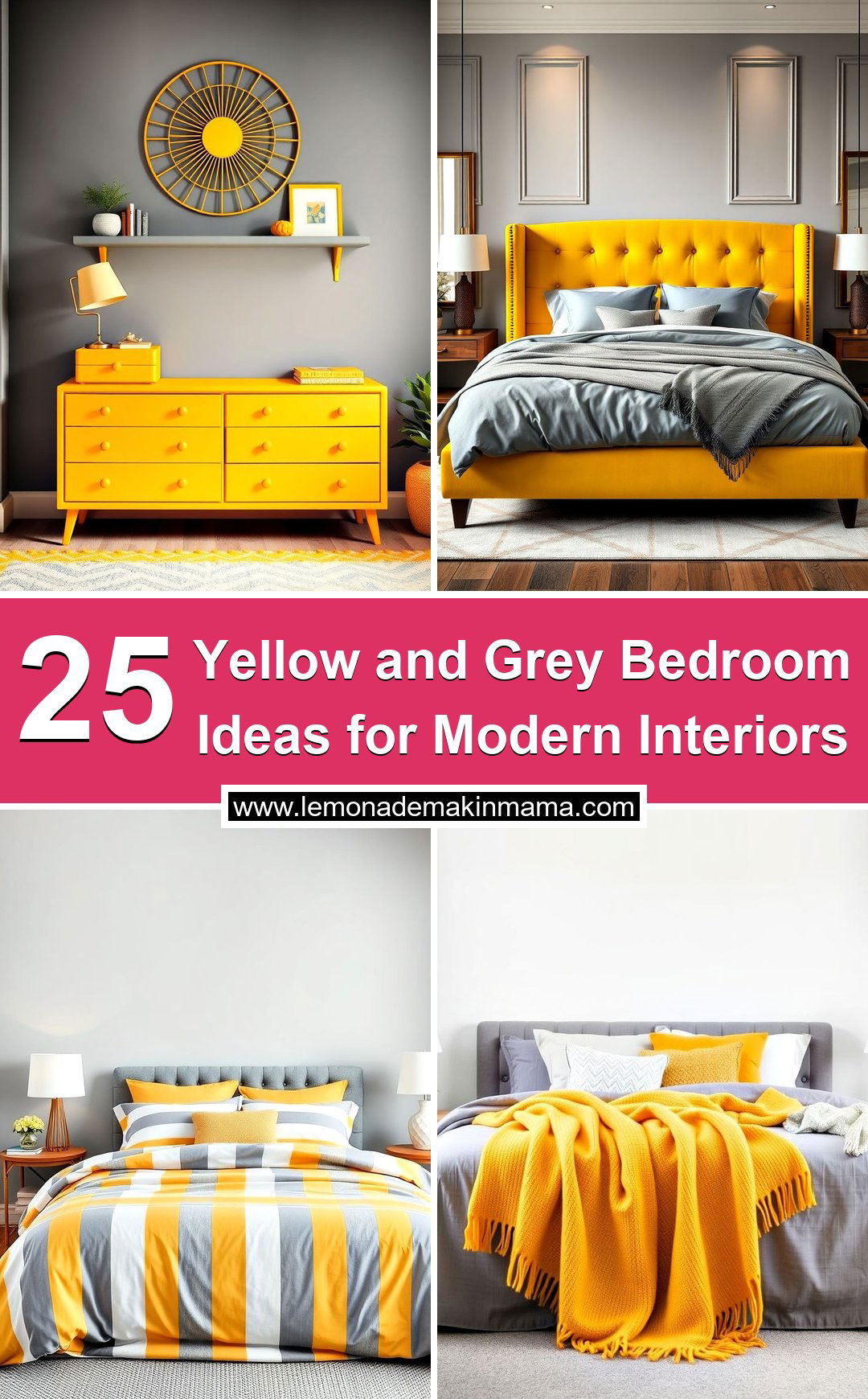 Yellow and Grey Bedroom Ideas for Modern Interiors