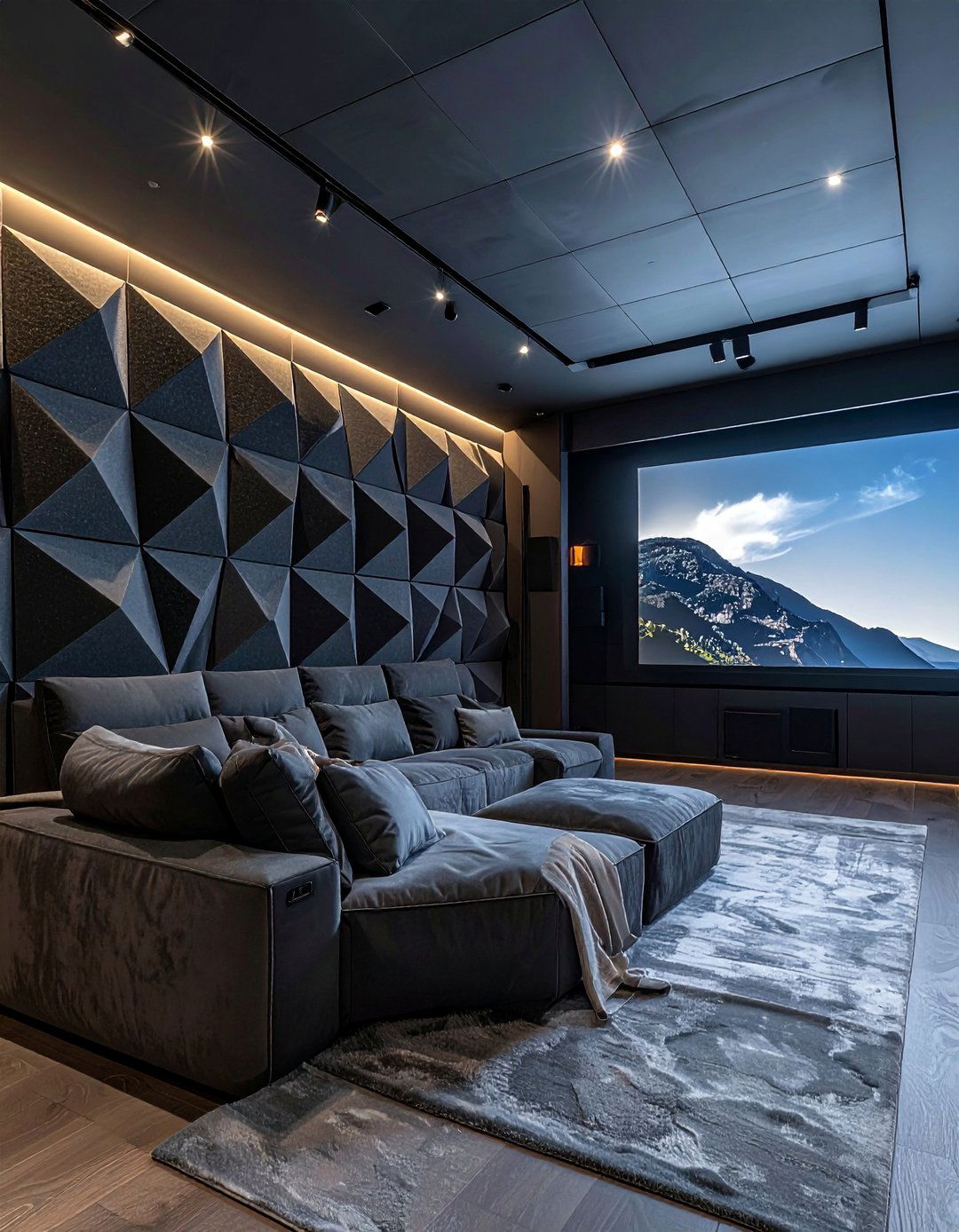 3D Pyramid Foam Geometric Accent Wall - 25 Geometric Accent Wall Ideas for Modern Spaces