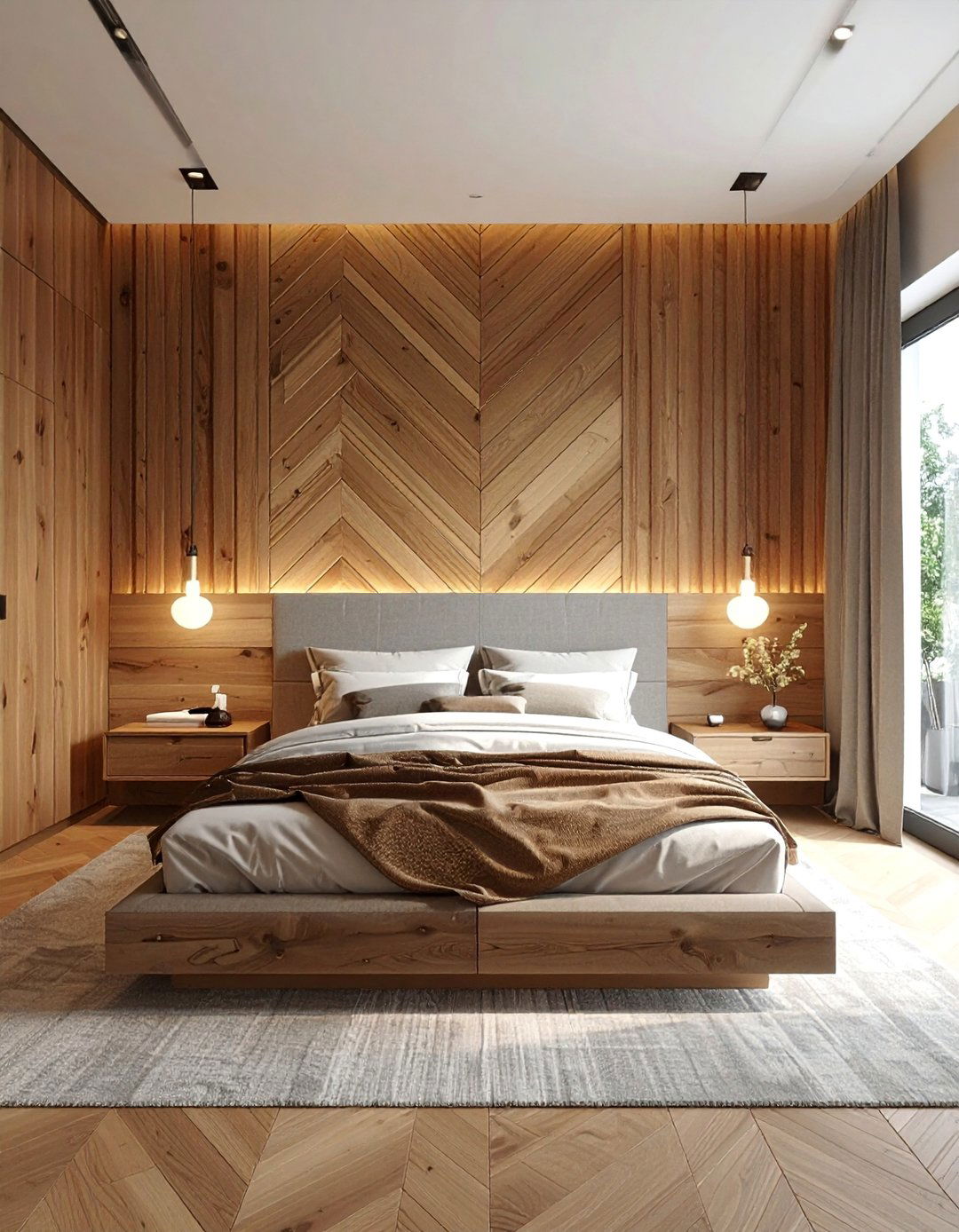3D Wooden Slat Geometric Accent Wall - 25 Geometric Accent Wall Ideas for Modern Spaces