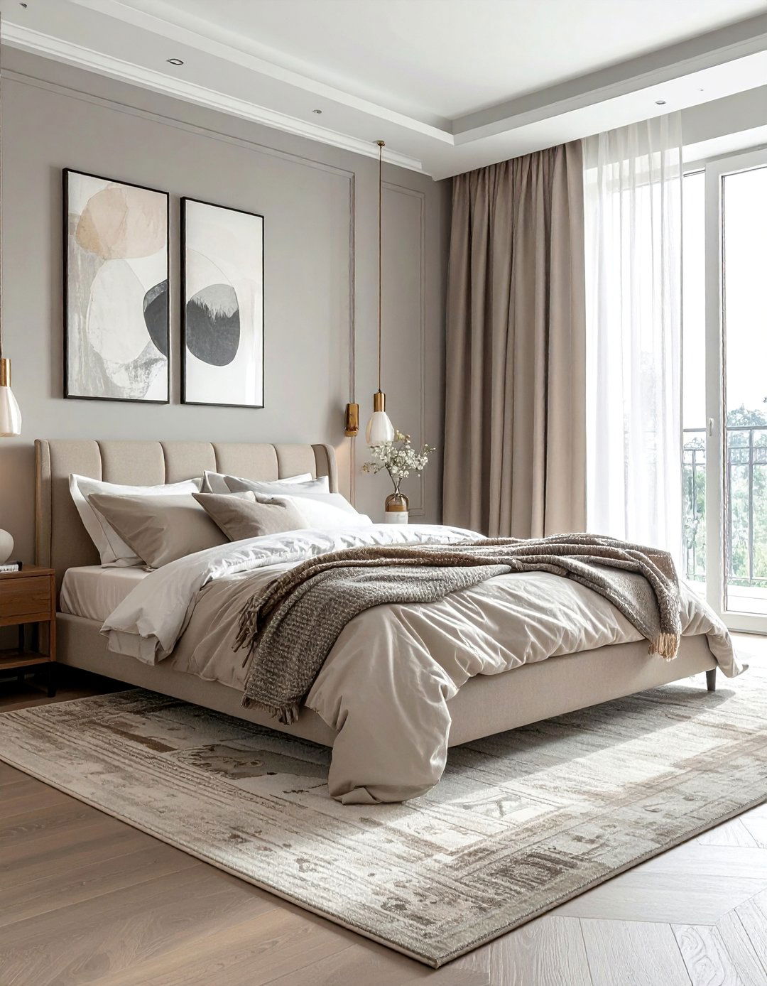 A Calming Neutral Color Palette - 40 Bedroom Interior Design Ideas for Comfort