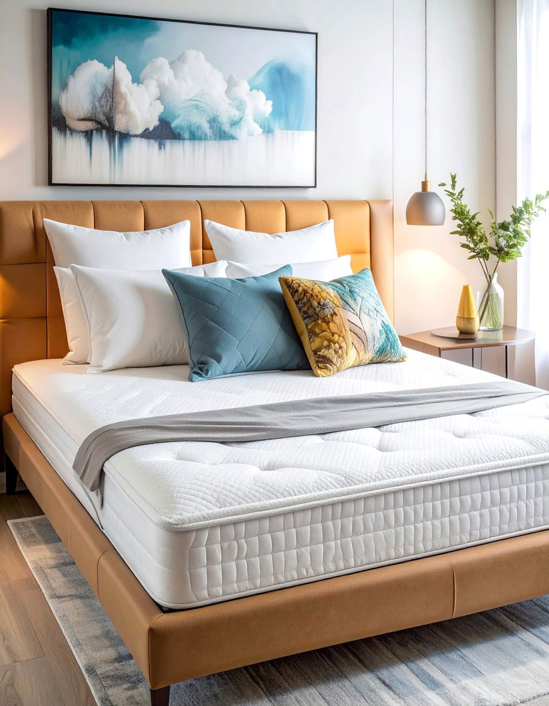 A High Quality Mattress and Pillows - 40 Bedroom Interior Design Ideas for Comfort