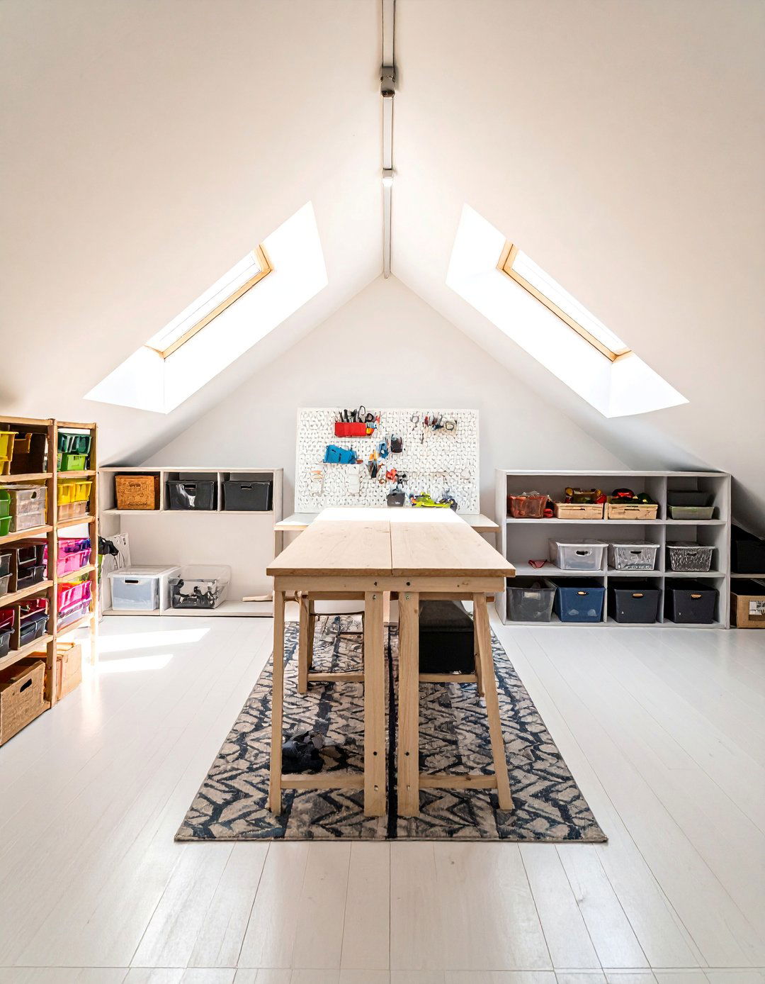 A Hobby and Craft Room Retreat - 30 Low Ceiling Small Attic Room Ideas for Cozy Spaces