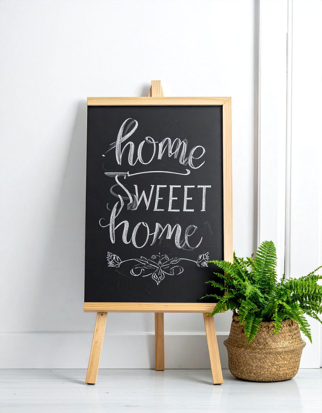 A Home Sweet Home Chalkboard Welcome Sign - 20 Housewarming Decoration Ideas for a Warm Welcome
