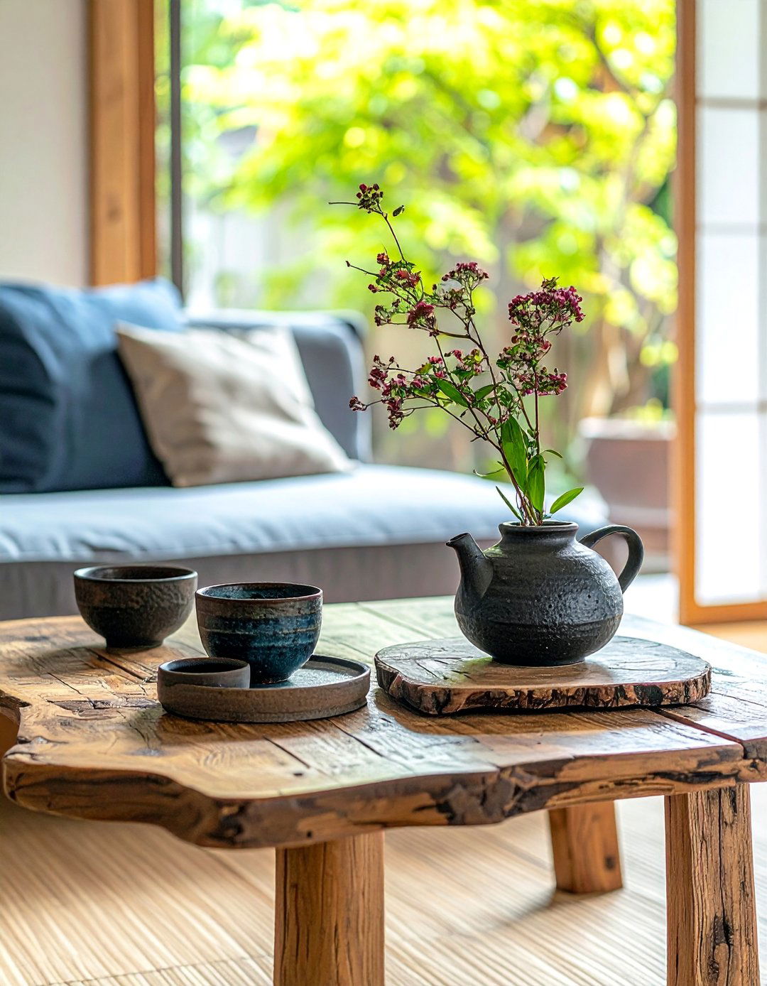 A Japanese Living Room with Wabi Sabi Principles - 30 Japanese Living Room Ideas for a Zen Space