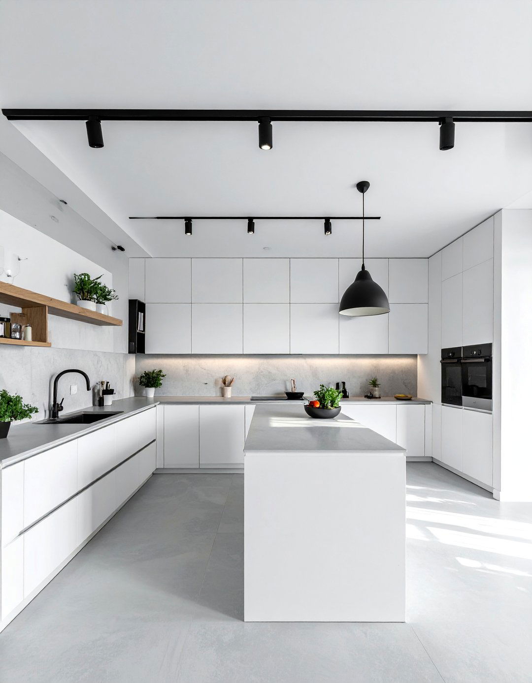 A Microcement Kitchen Ceiling Application - 20 Microcement Kitchen Ideas for a Sleek Look