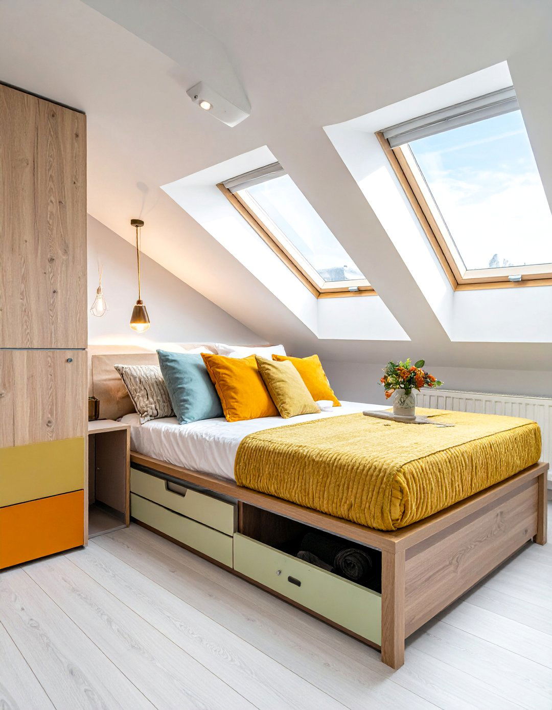 A Multi Functional Guest Room with a Daybed - 30 Low Ceiling Small Attic Room Ideas for Cozy Spaces