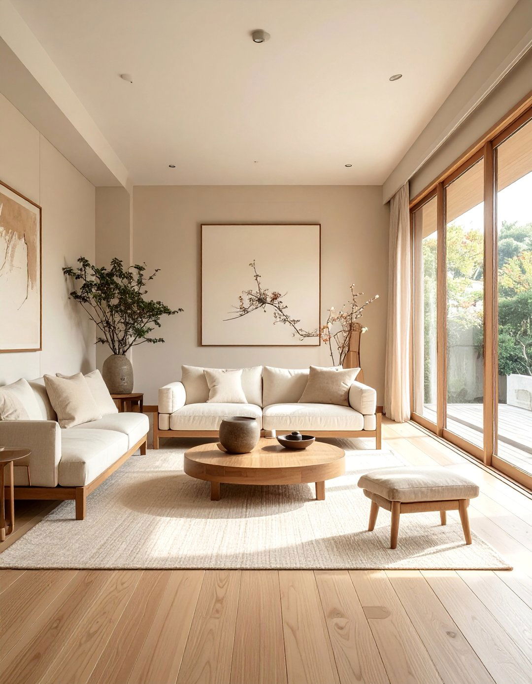 A Neutral Color Palette for a Japanese Living Room - 30 Japanese Living Room Ideas for a Zen Space