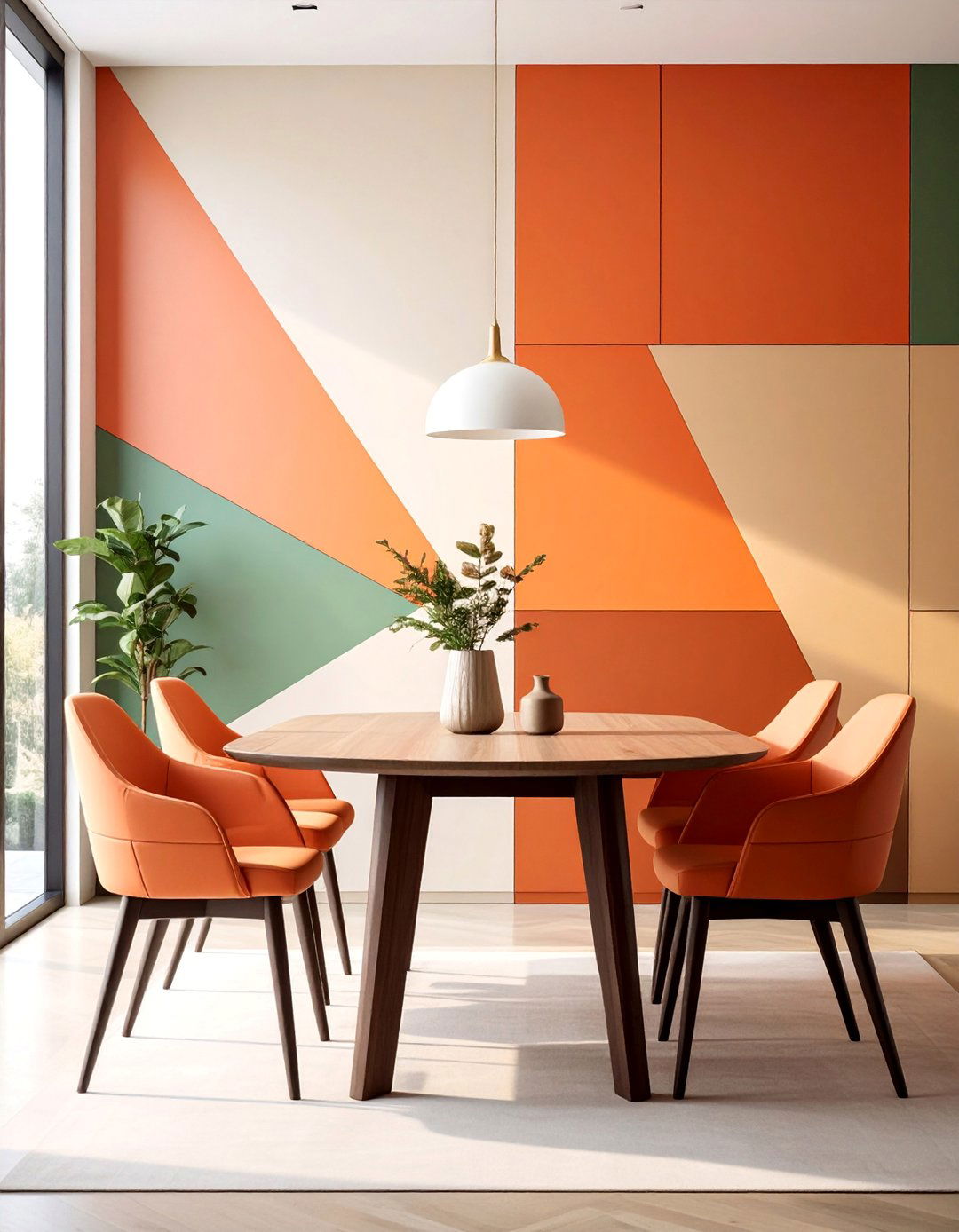 Abstract Color Block Geometric Accent Wall - 25 Geometric Accent Wall Ideas for Modern Spaces