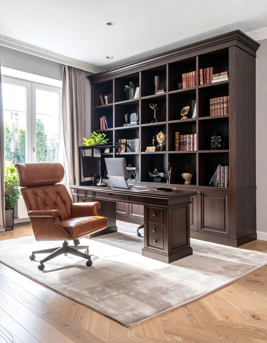 Academic Aesthetic Room with Organized Bookshelves - 40 Aesthetic Room Ideas for a Stylish Home