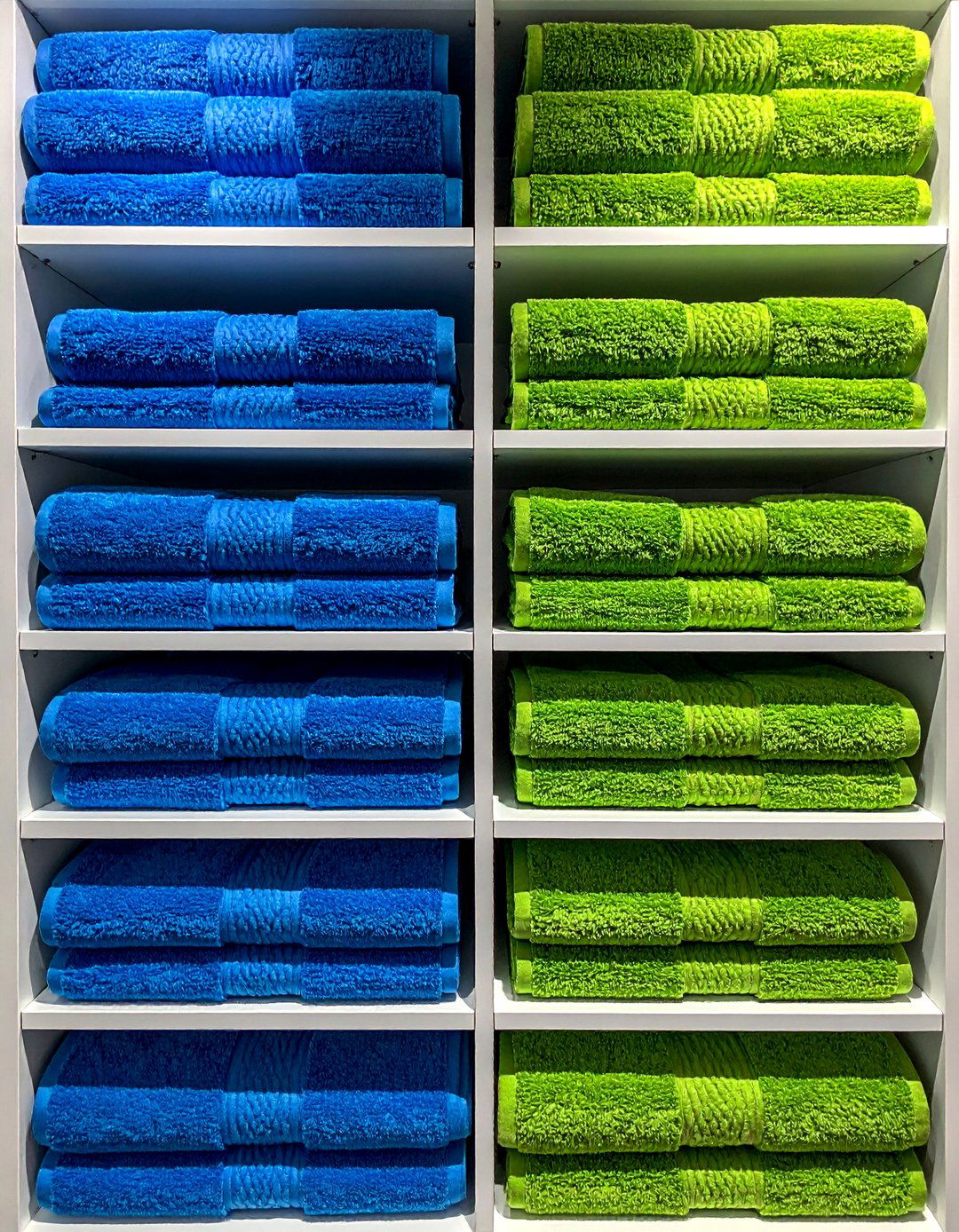 Adopt a Color Coded System for Linen Closet Organization - 30 Linen Closet Organization Ideas for a Tidy Home