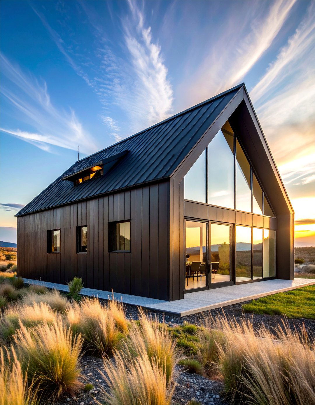 All Black Siding House with a Black Roof - 30 Black Siding House Ideas for a Sleek Exterior