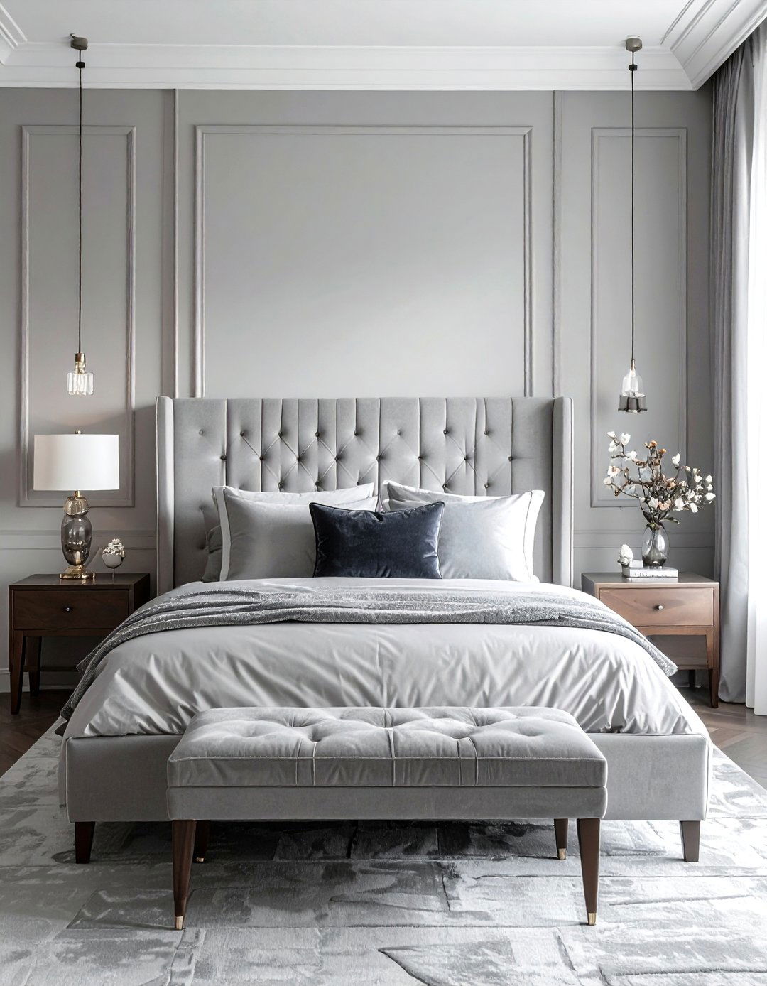 An Upholstered Headboard for Softness - 40 Bedroom Interior Design Ideas for Comfort
