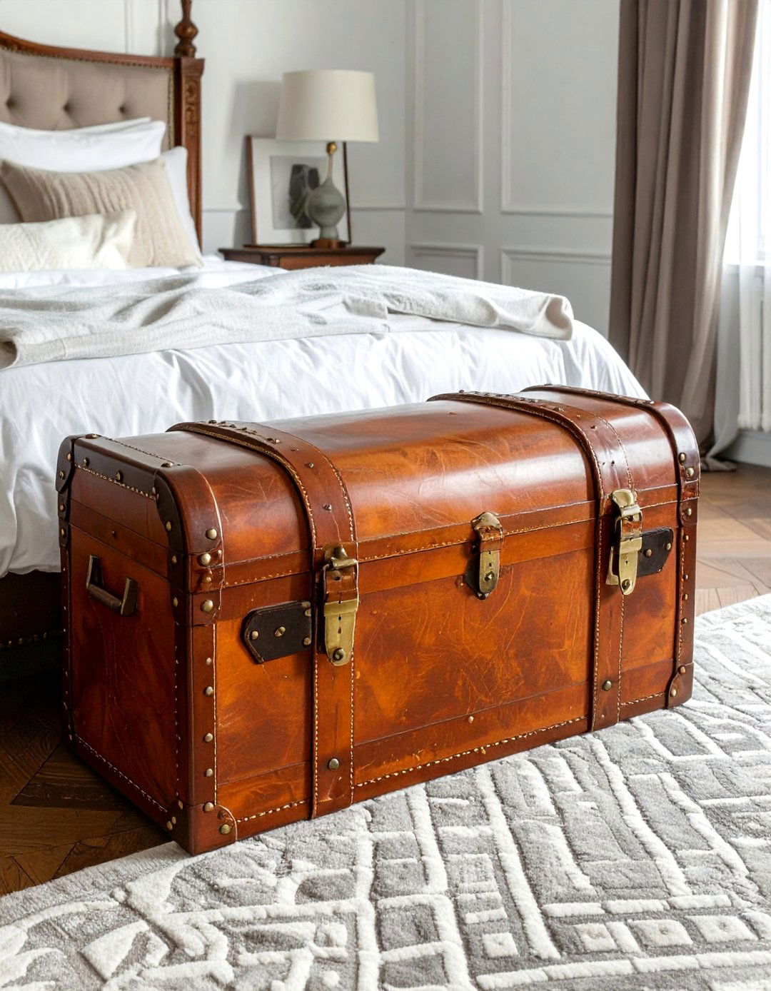 Antique Trunks for Storage - 25 French Bedroom Decor Ideas for Elegant Spaces