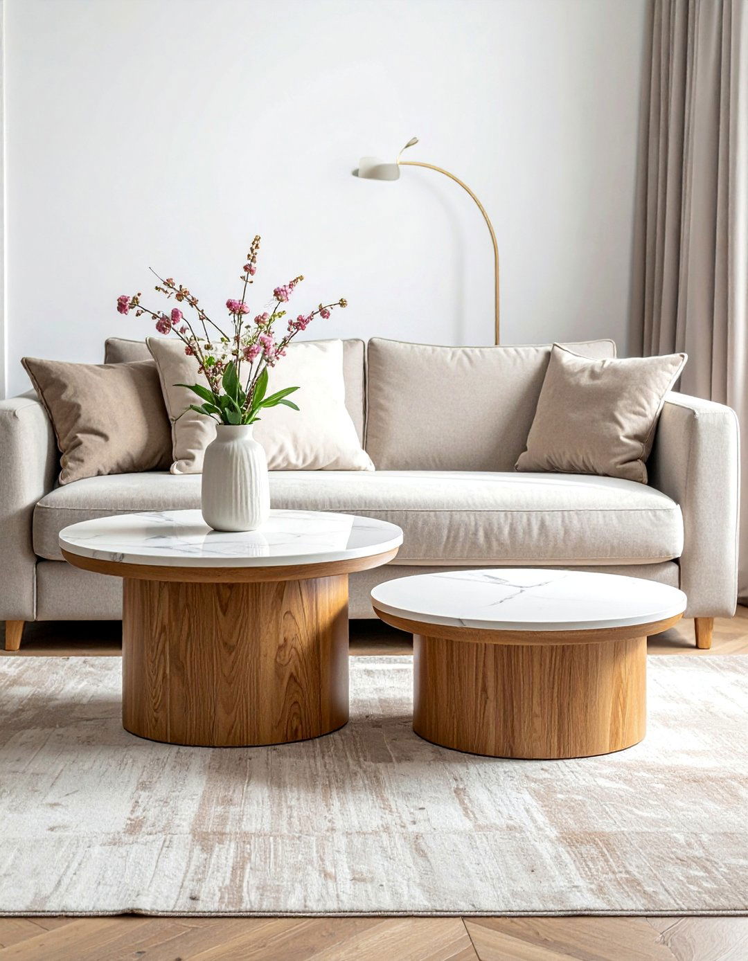 Apartment Decorating with Nesting Coffee Tables - 40 Apartment Decorating Ideas to Maximize Small Spaces