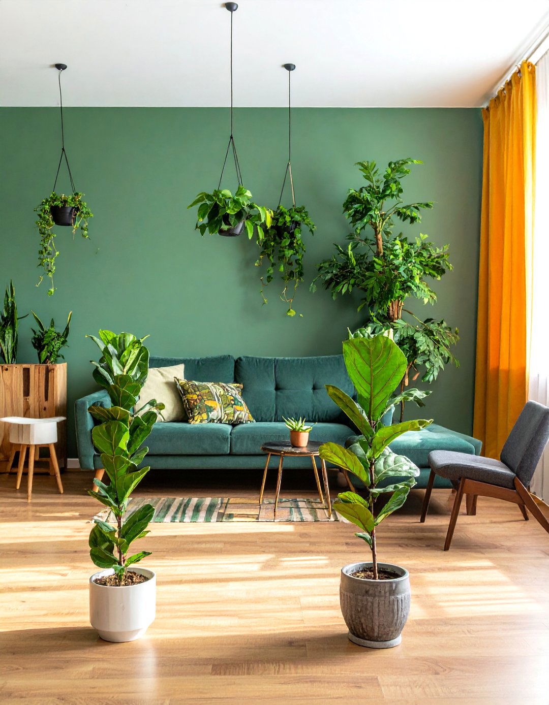 Apartment Decorating with Plants at Varying Heights - 40 Apartment Decorating Ideas to Maximize Small Spaces