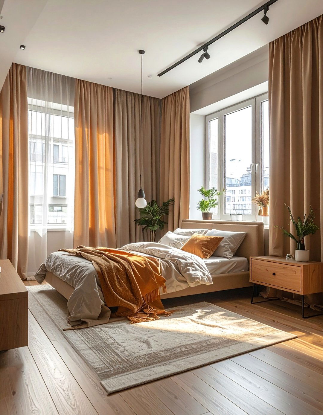 Apartment Decorating with a Full Length Curtain Room Divider - 40 Apartment Decorating Ideas to Maximize Small Spaces