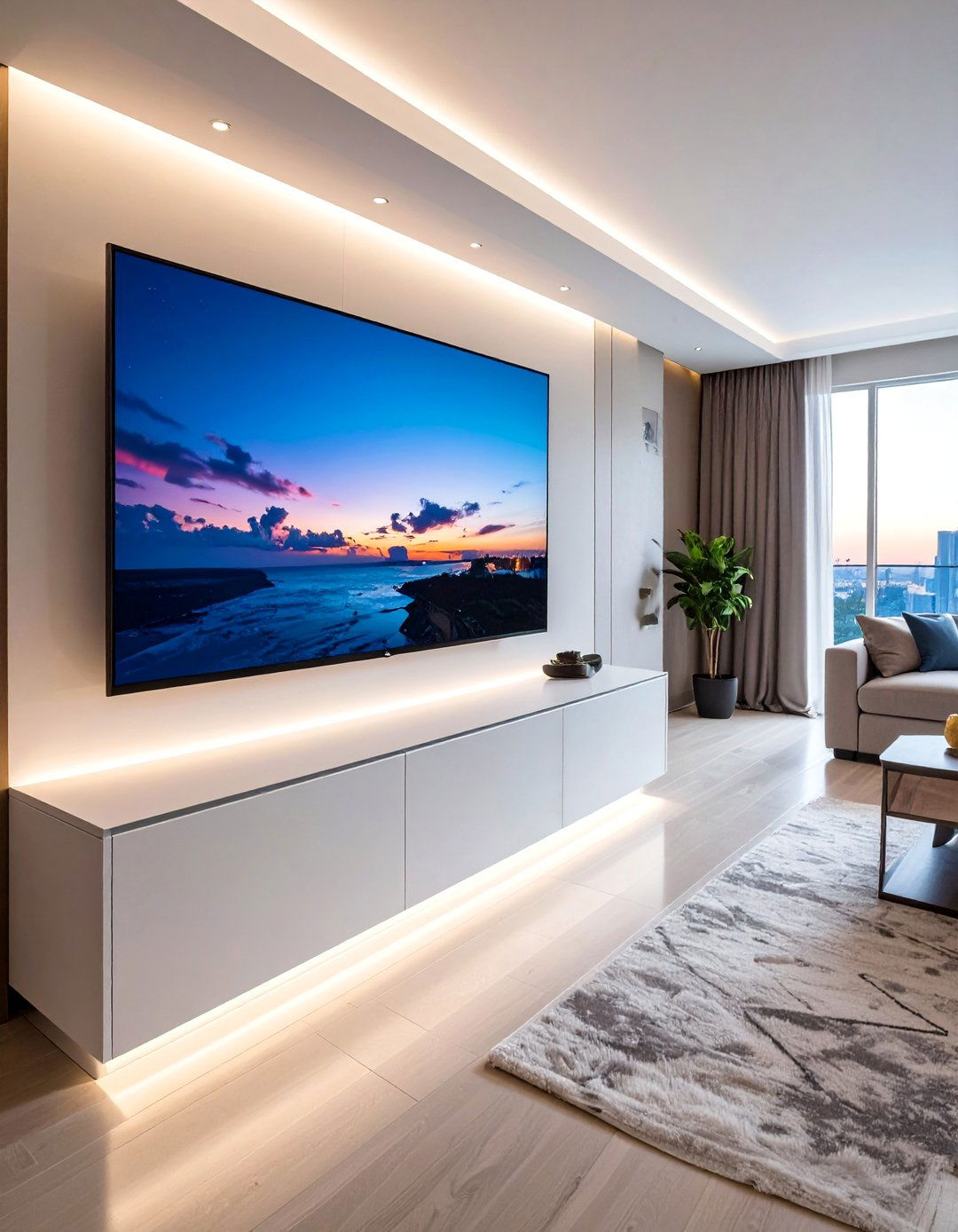 Apartment Decorating with a Low Profile Media Console - 40 Apartment Decorating Ideas to Maximize Small Spaces