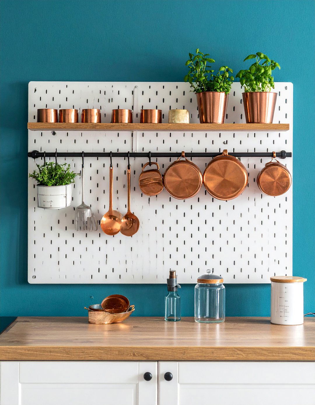 Apartment Decorating with a Pegboard Organizer - 40 Apartment Decorating Ideas to Maximize Small Spaces