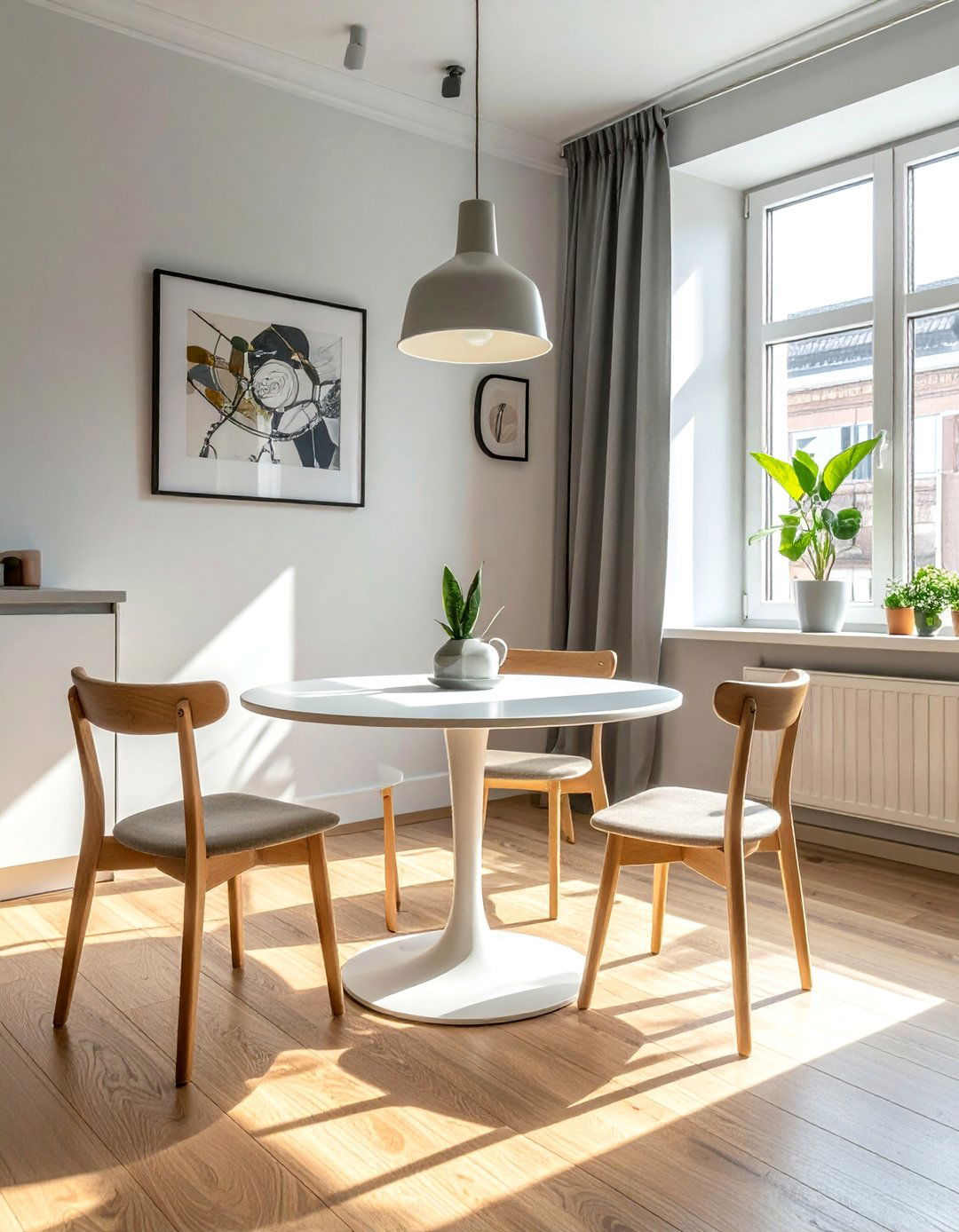 Apartment Decorating with a Round Dining Table - 40 Apartment Decorating Ideas to Maximize Small Spaces