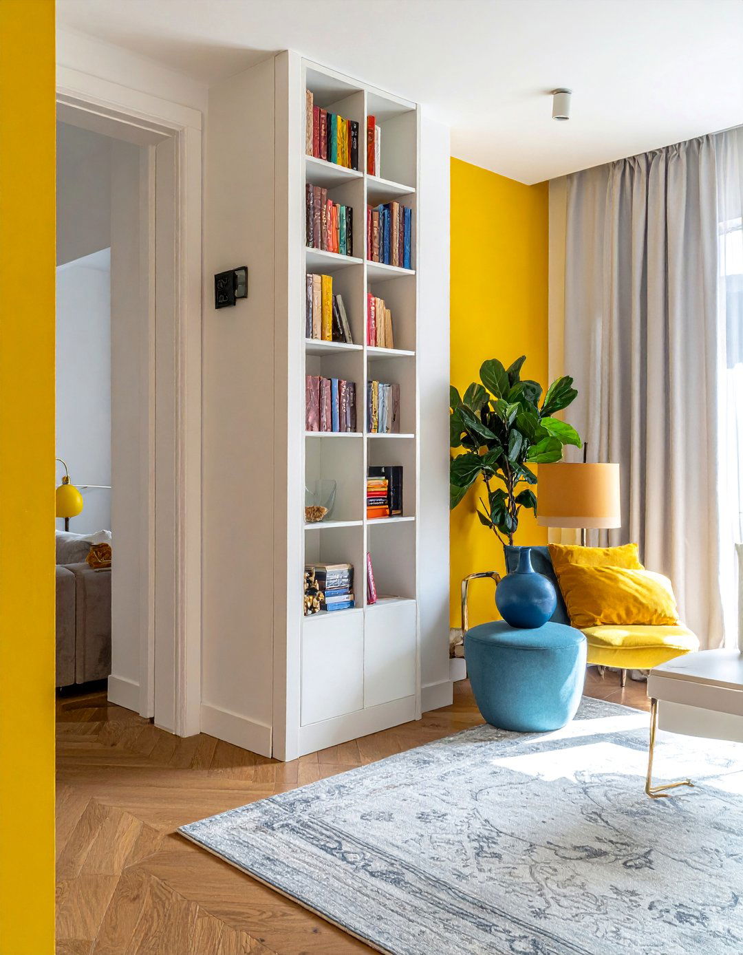 Apartment Decorating with a Skinny Bookshelf - 40 Apartment Decorating Ideas to Maximize Small Spaces