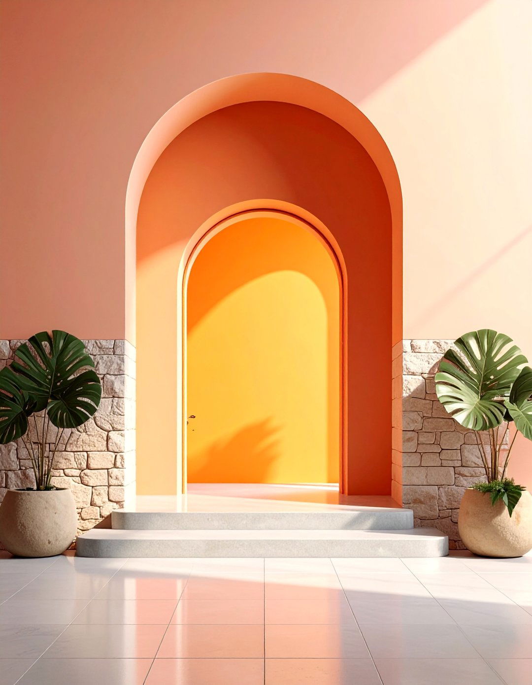 Arched Doorway Integration - 30 Half Wall Ideas to Divide Your Space