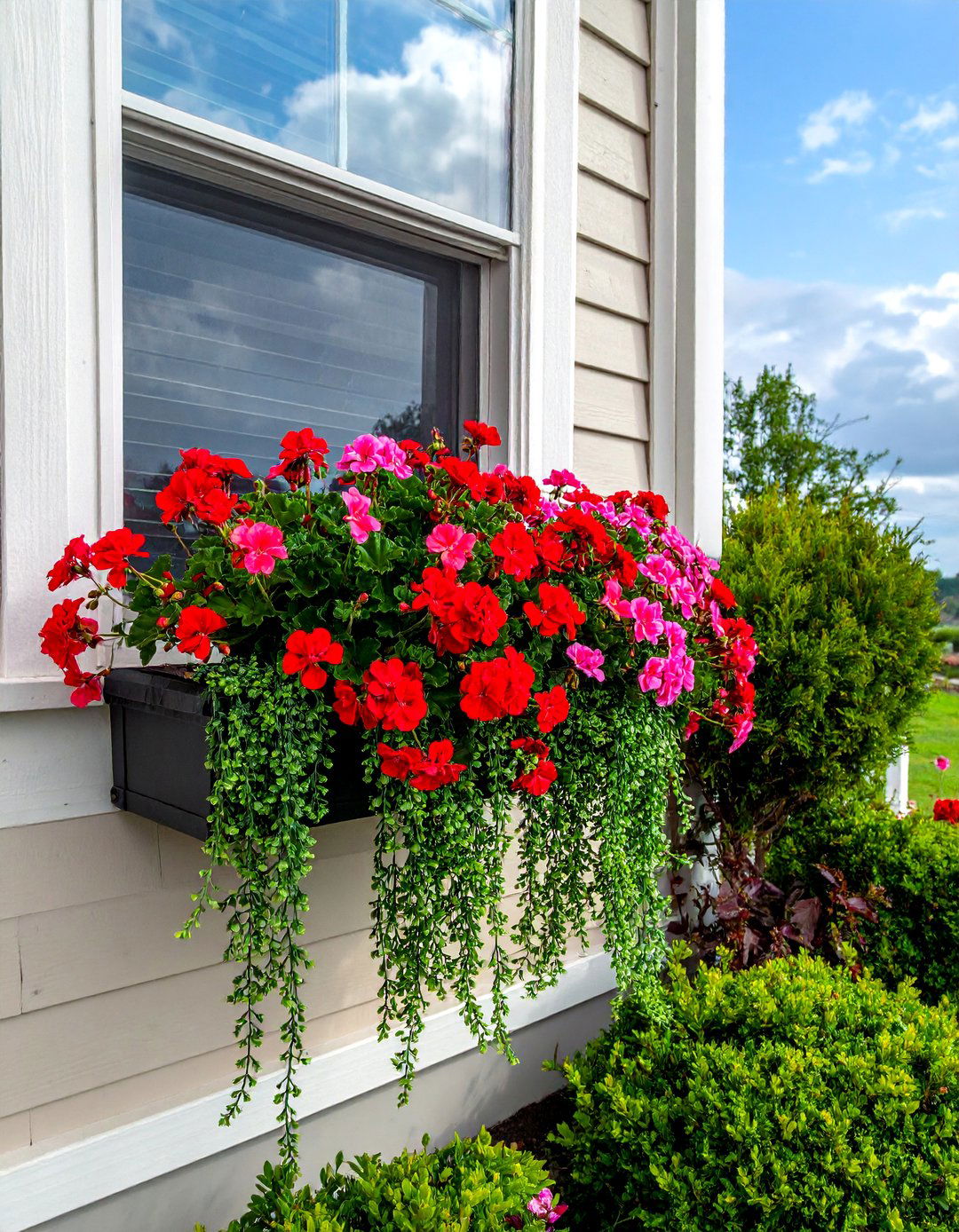 Artificial Flowers in Planter Boxes - 20 Landscaping With Artificial Plants Ideas