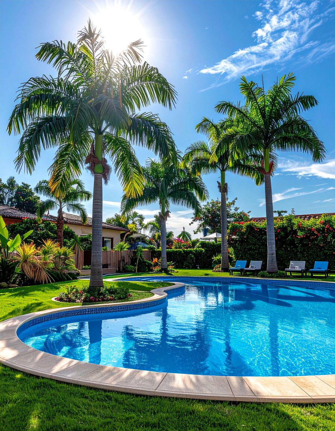 Artificial Palm Trees for a Tropical Poolside - 20 Landscaping With Artificial Plants Ideas