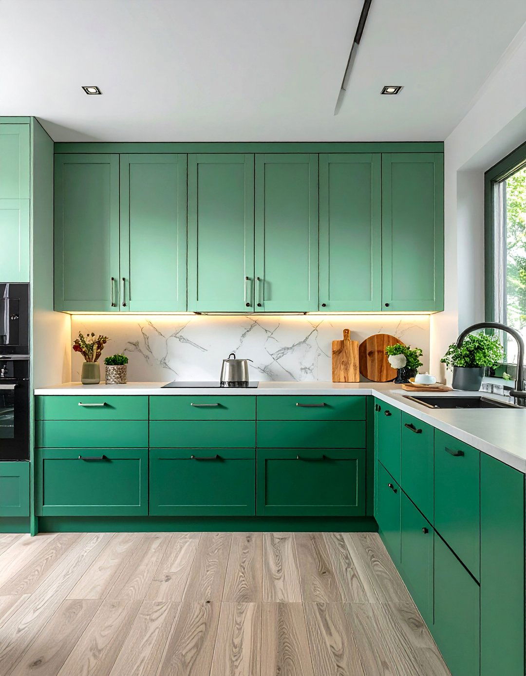 Artistic Ombre Painted Kitchen Cabinets - 40 Painted Kitchen Cabinet Ideas to Refresh Your Space
