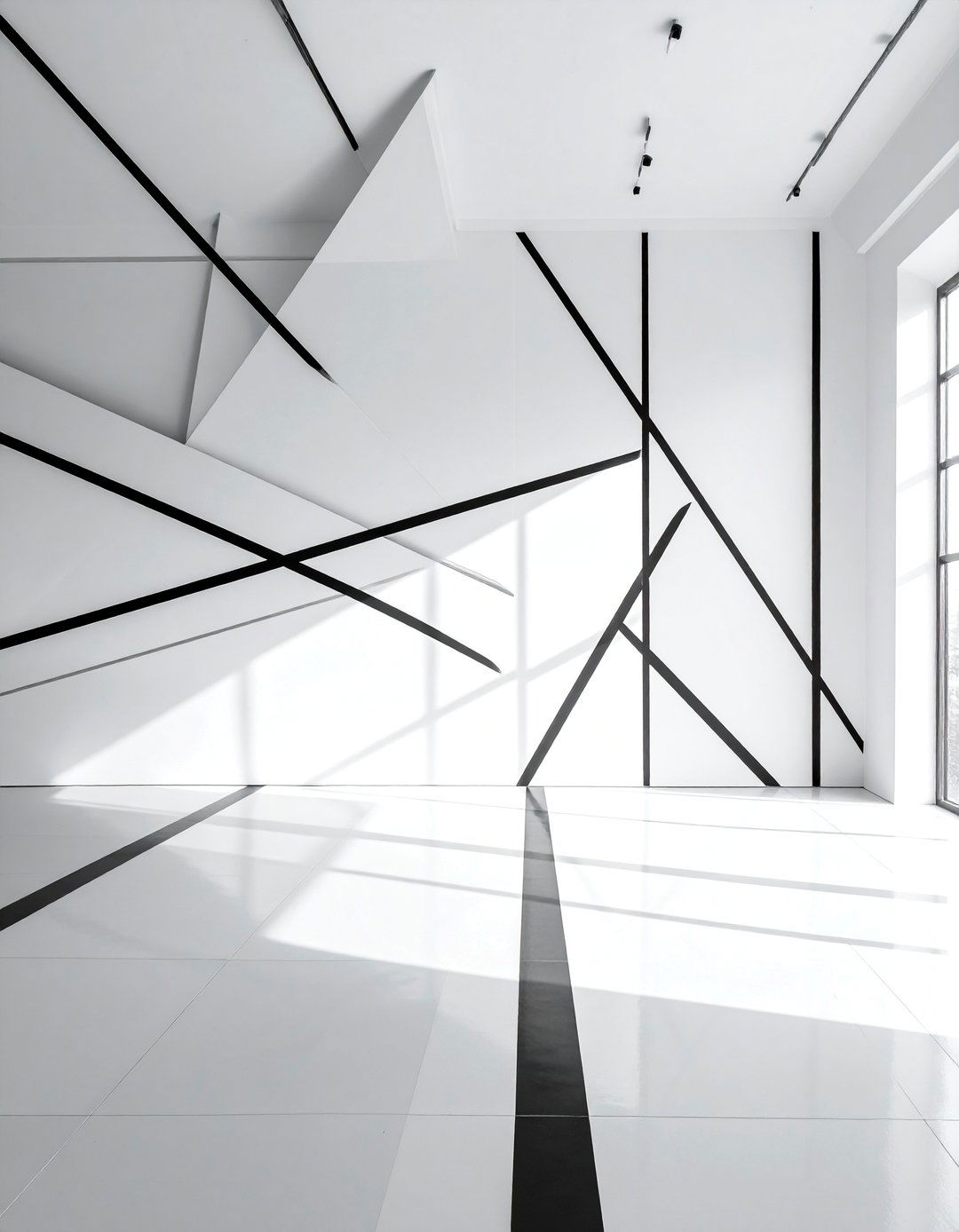 Asymmetrical Lines Geometric Accent Wall - 25 Geometric Accent Wall Ideas for Modern Spaces