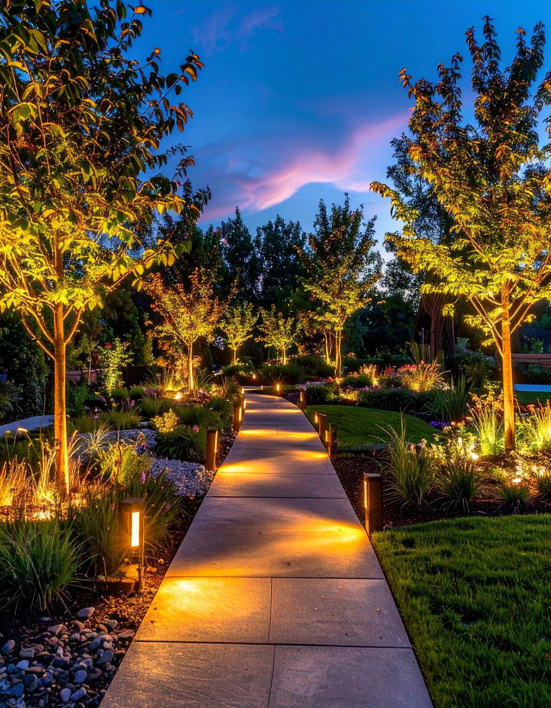 Automated Lighting System Networks - 40 Luxury Landscaping Ideas for a Stunning Yard