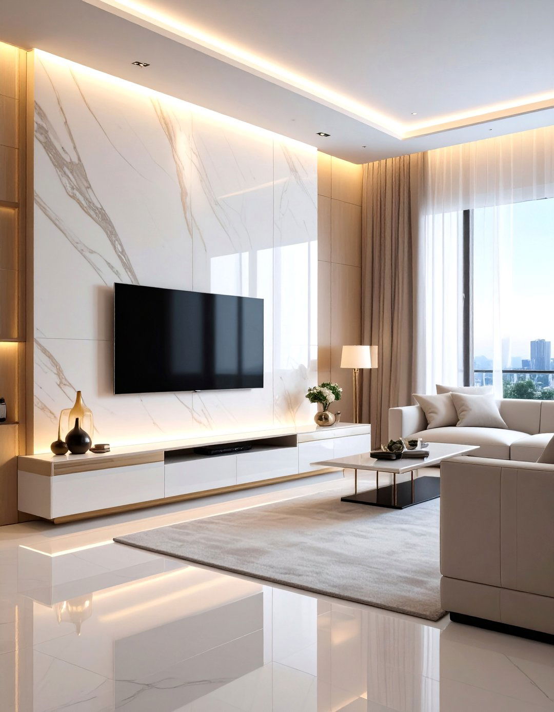 Backlit Panel Media Wall - 35 Stunning Media Wall Ideas to Transform Your Living Space