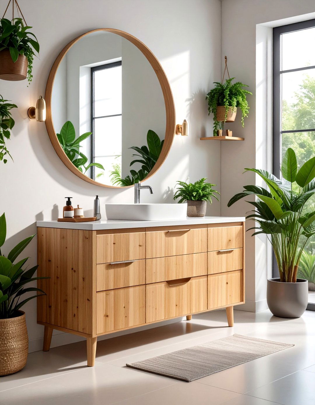 Bamboo Bathroom Vanity for an Eco Friendly Choice - 40 Bathroom Vanity Ideas to Elevate Your Space