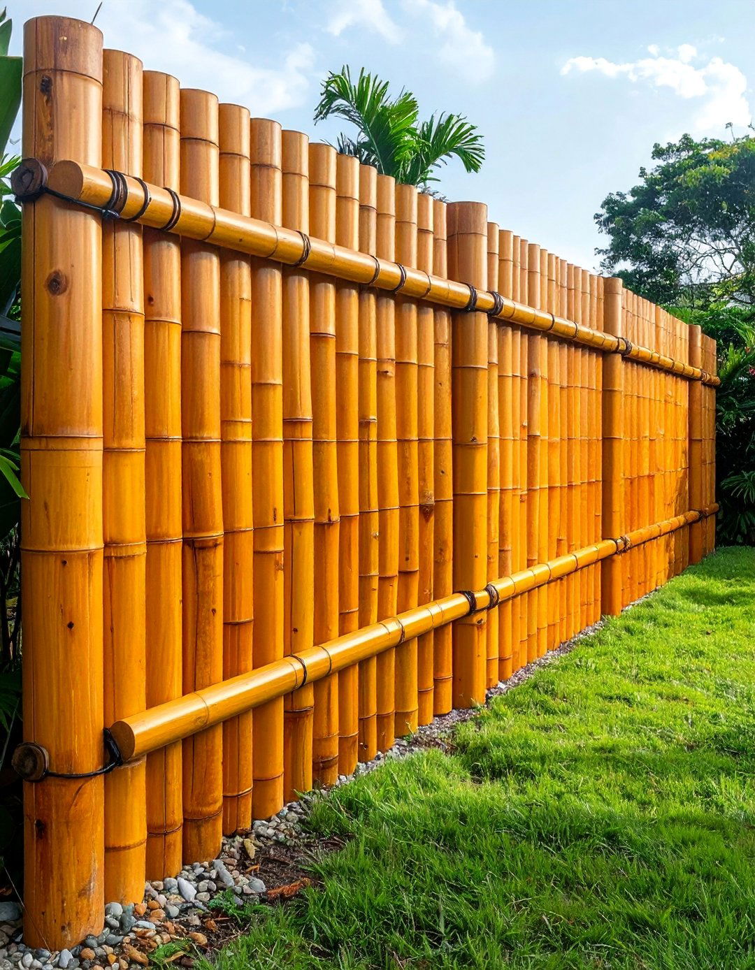 Bamboo Roll Fencing Privacy Screens - 30 Outdoor Privacy Screen Ideas for Your Backyard