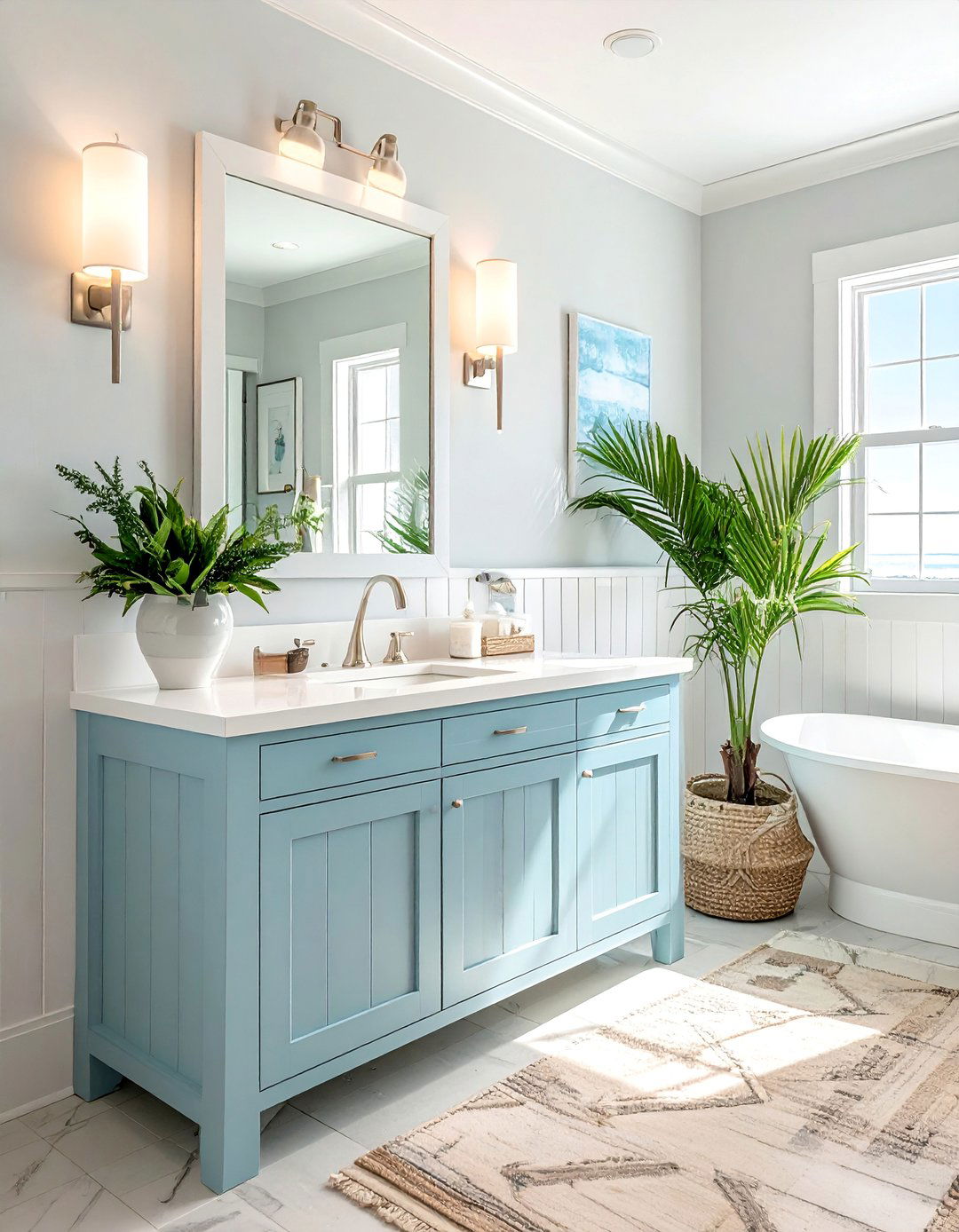 Bathroom Vanity with Paneled Cabinet Doors - 40 Bathroom Vanity Ideas to Elevate Your Space