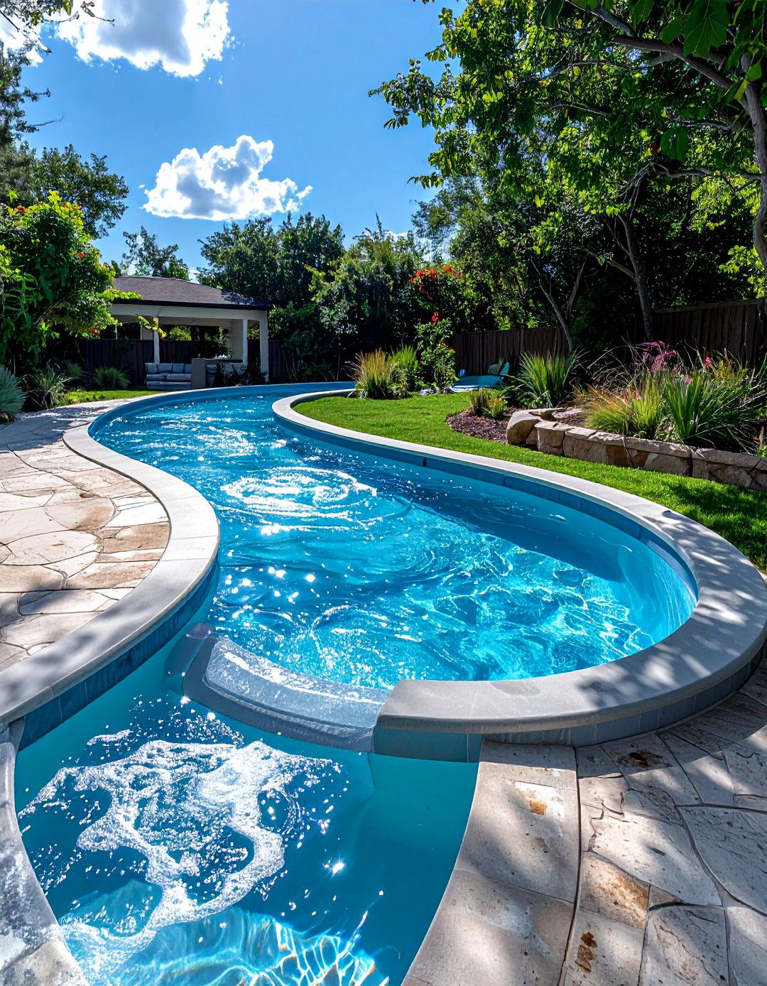 Beach Entry Lazy River Swimming Pool - 20 Lazy River Swimming Pool Ideas for Backyard Bliss