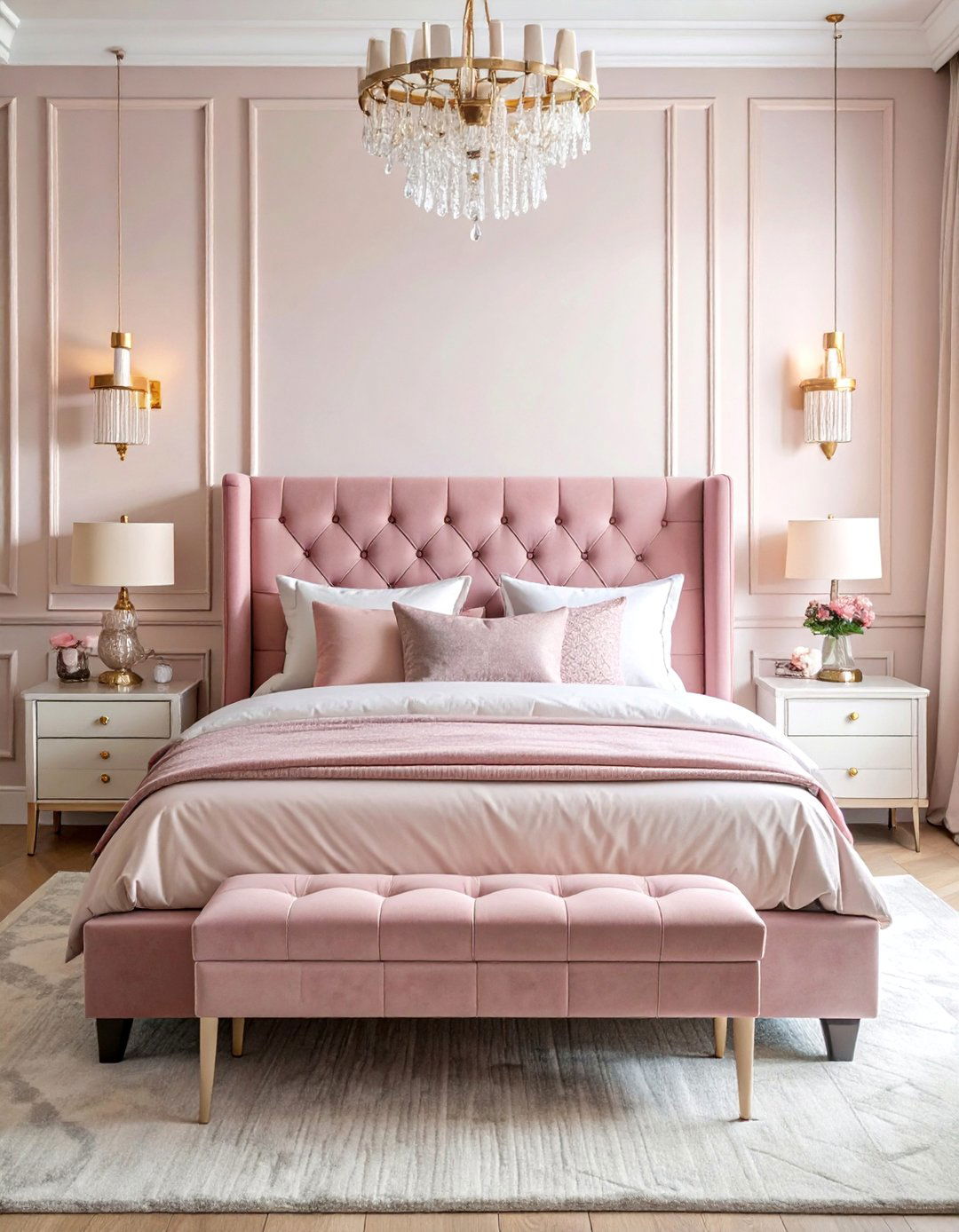 Bed with a Tufted Headboard - 40 Teenage Girl Bedroom Ideas for a Stylish and Personal Space