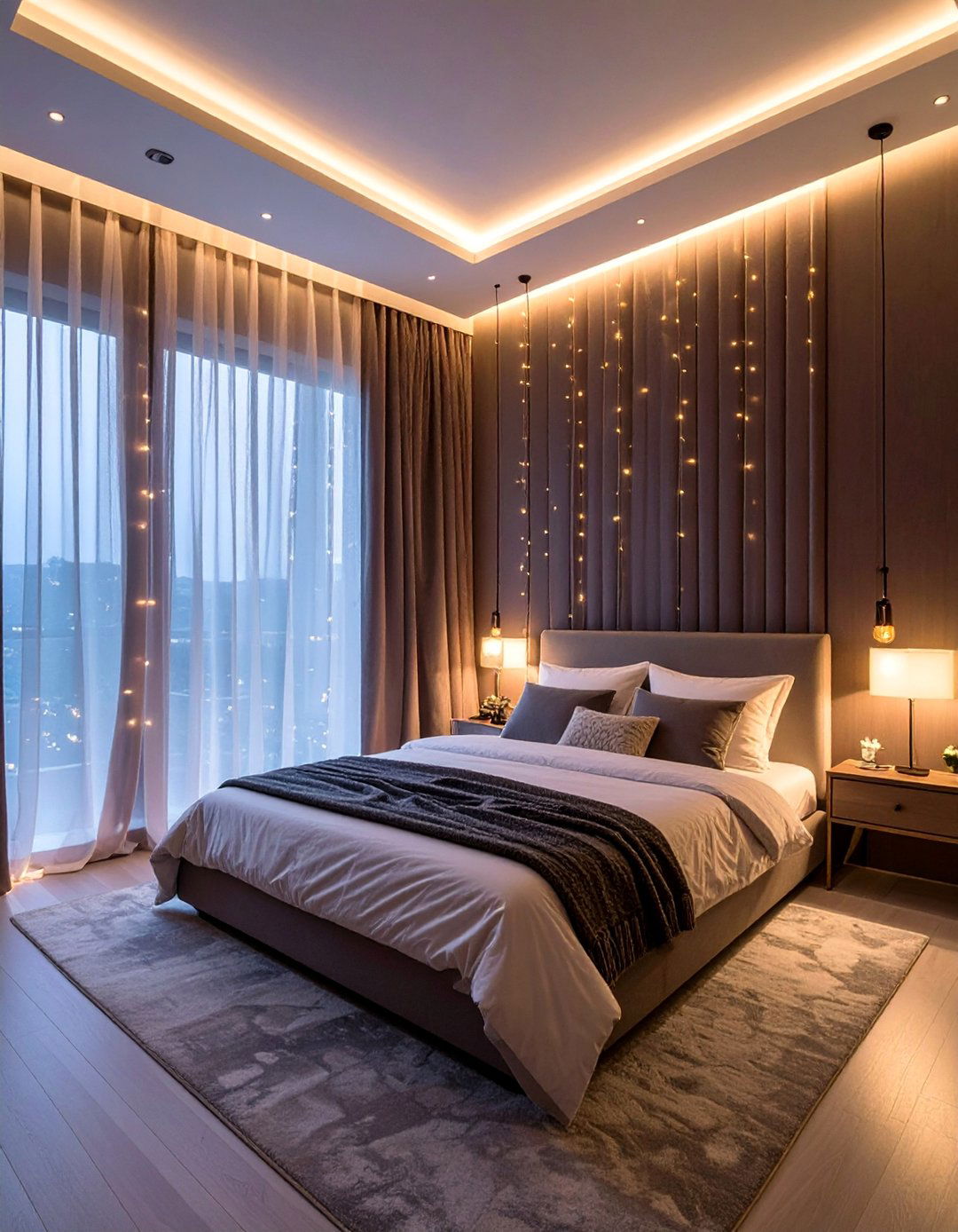 Bedroom Curtain Fairy Lights - 40 Bedroom Lighting Ideas for a Cozy Ambiance