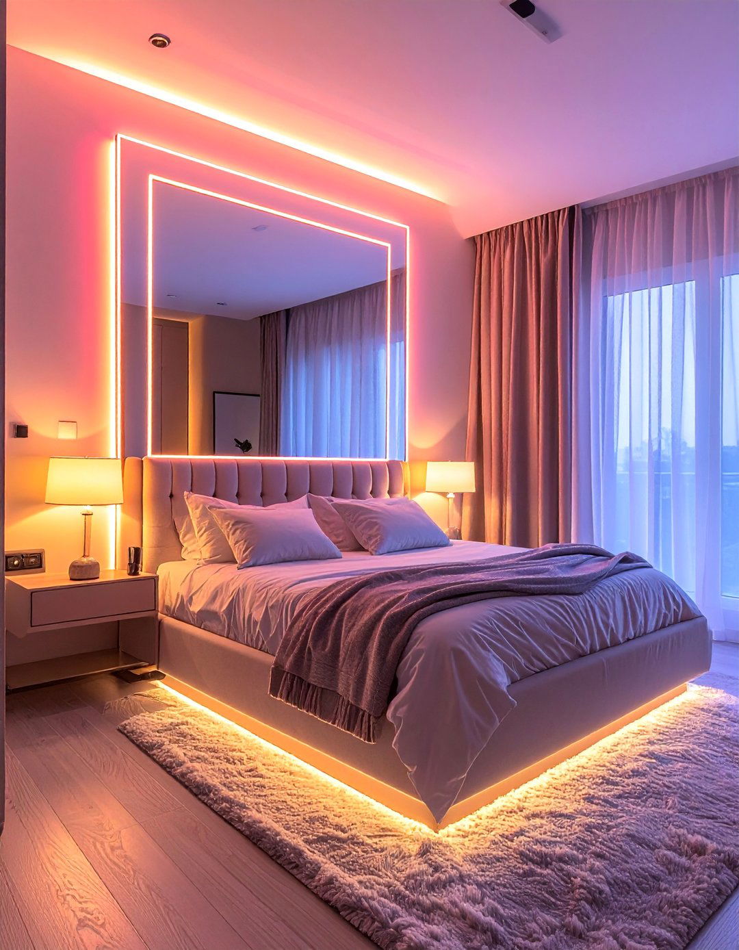 Bedroom Mirror Frame Lighting - 40 Bedroom Lighting Ideas for a Cozy Ambiance