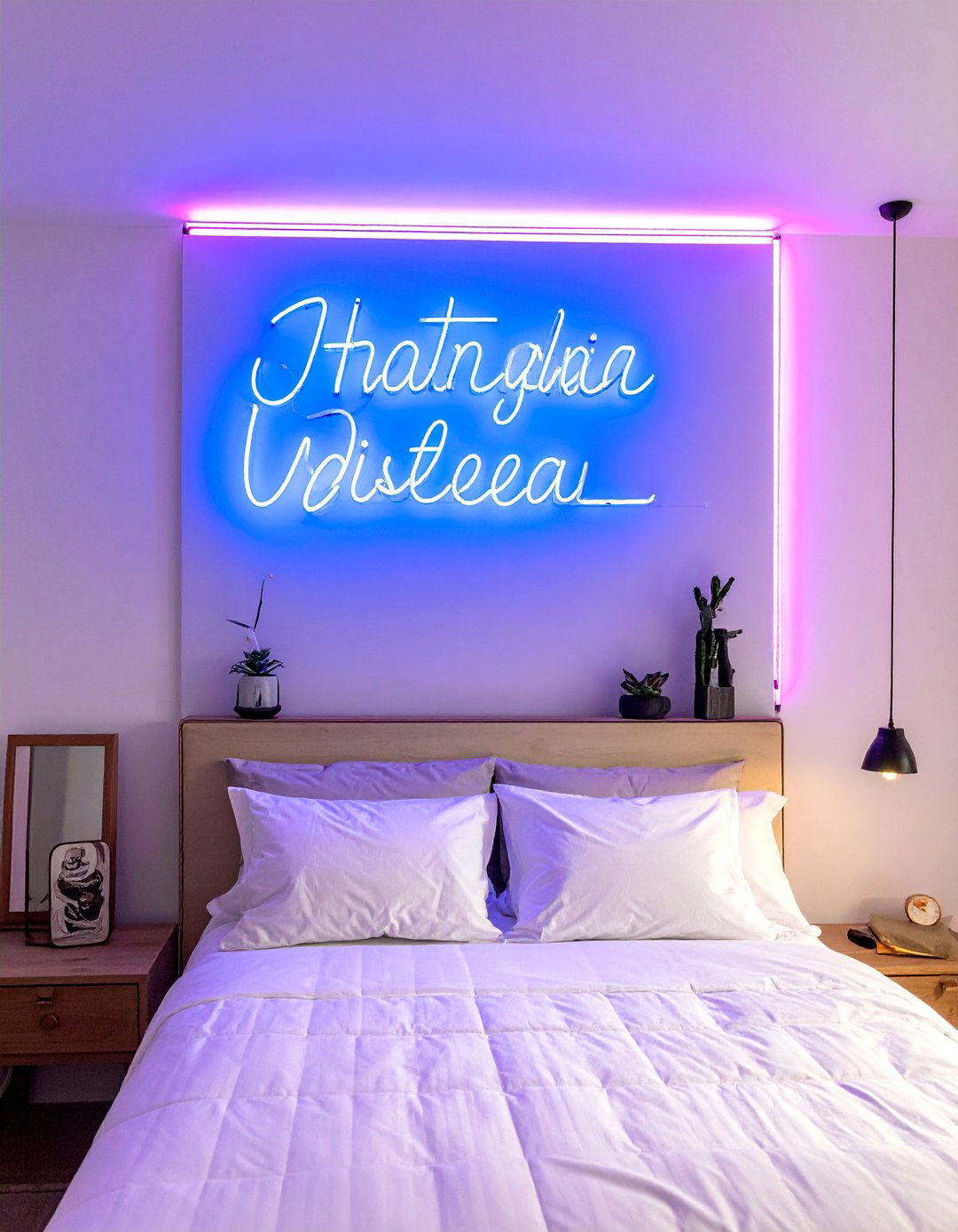 Bedroom Neon Sign Statements - 40 Bedroom Lighting Ideas for a Cozy Ambiance