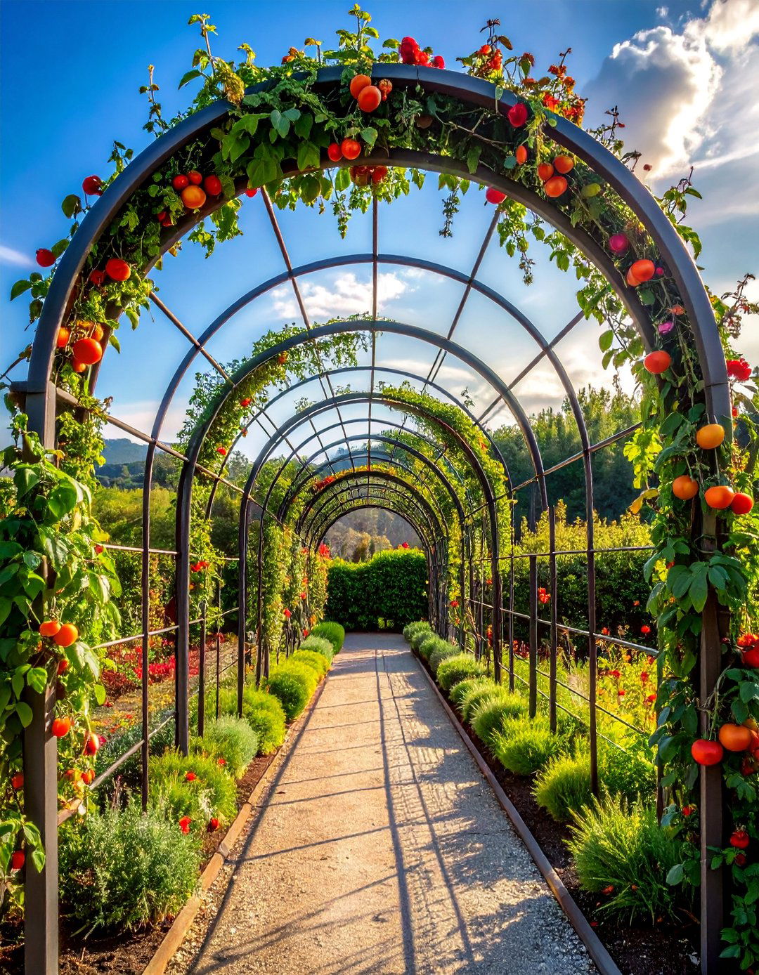 Bent Wire Arbor - 30 Tomato Trellis Ideas for Your Vegetable Garden