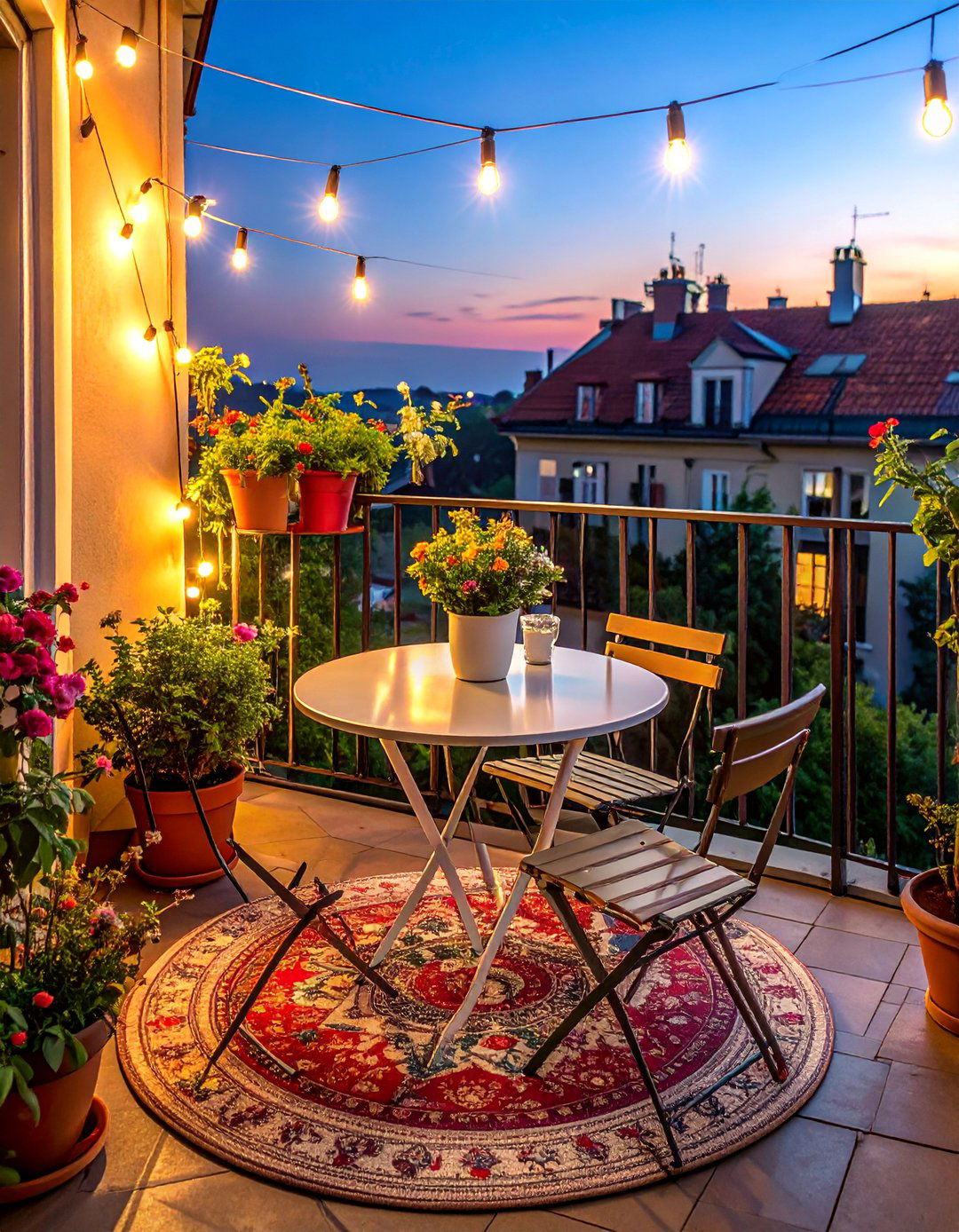Bistro Dining Nook - 30 Small Balcony Ideas to Maximize Your Space