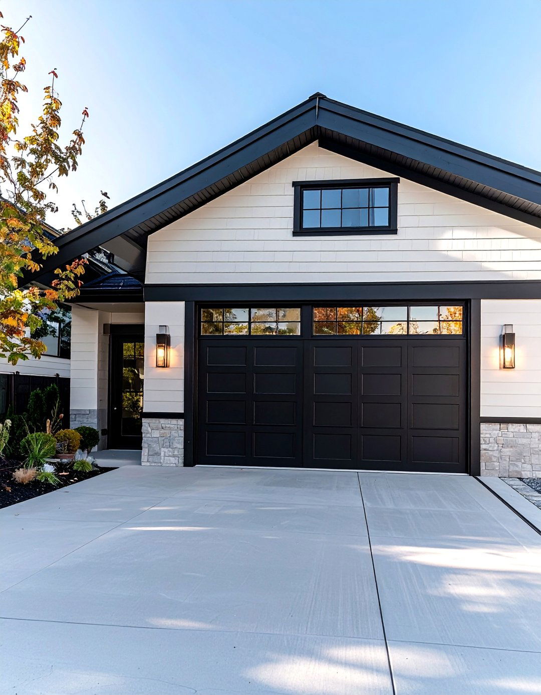 Black Garage Trim and Accents - 25 Garage Paint Ideas to Refresh Your Space