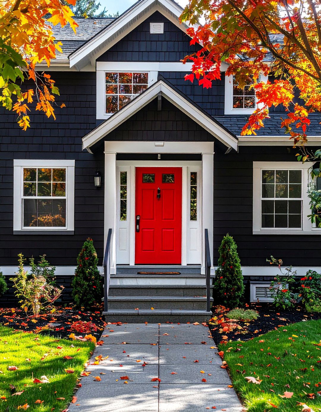 Black Horizontal Lap Siding for a Traditional Home - 30 Black Siding House Ideas for a Sleek Exterior