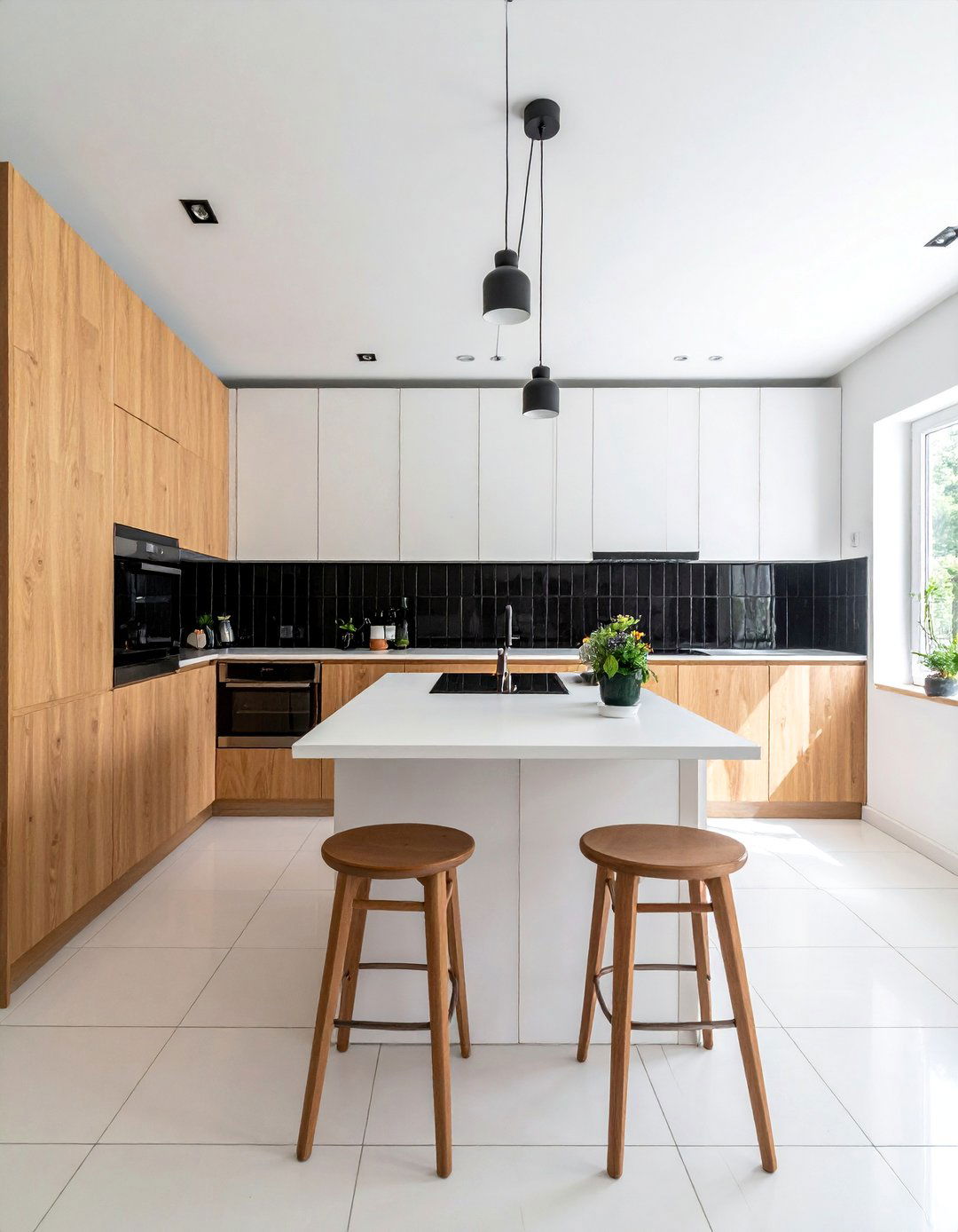 Black Kit Kat Tile Backsplash - 30 Kitchen With Black Backsplash Ideas for a Bold Look