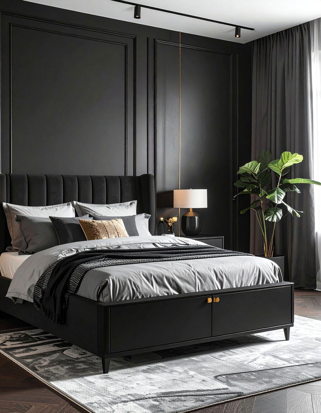 Black Painted Bedroom Storage Solutions - 20 Painted Bedroom Furniture Ideas to Refresh Your Space