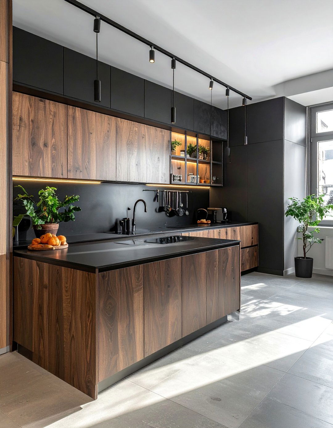 Black Stainless Steel Backsplash - 30 Kitchen With Black Backsplash Ideas for a Bold Look