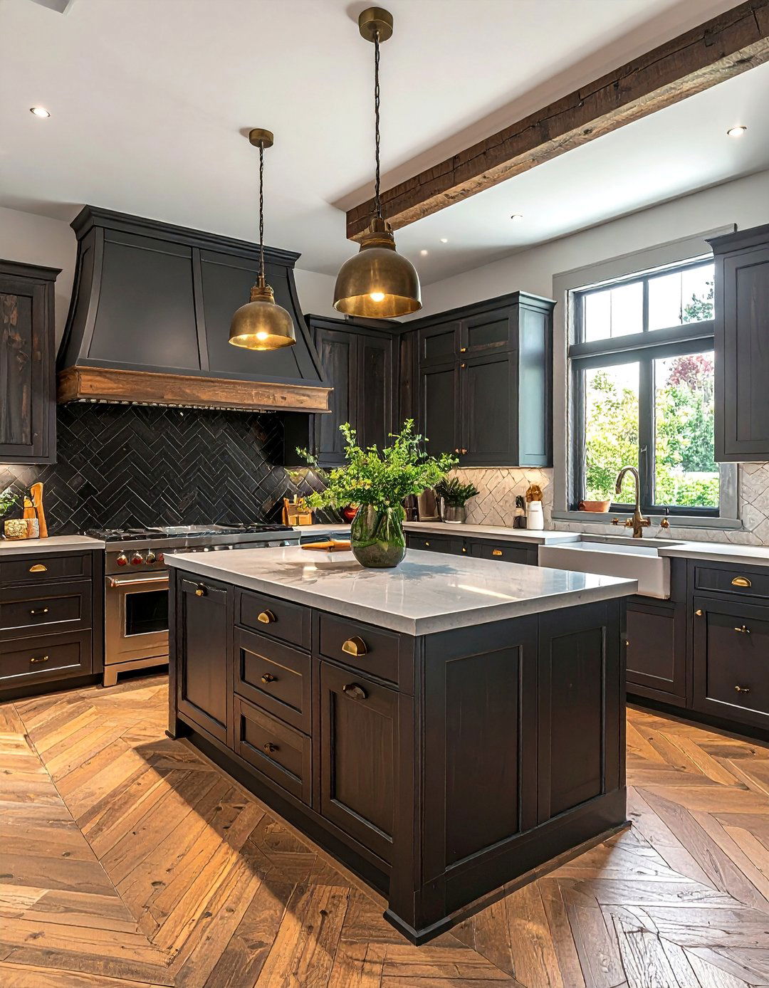 Black Terra Cotta Tile Backsplash
